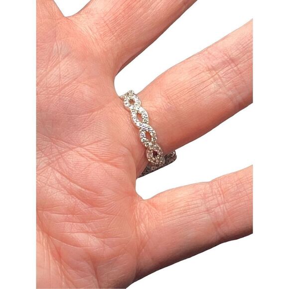 Sterling silver 925 Canary diamond princess cut CZ halo style high profile wrapp - Picture 10 of 16